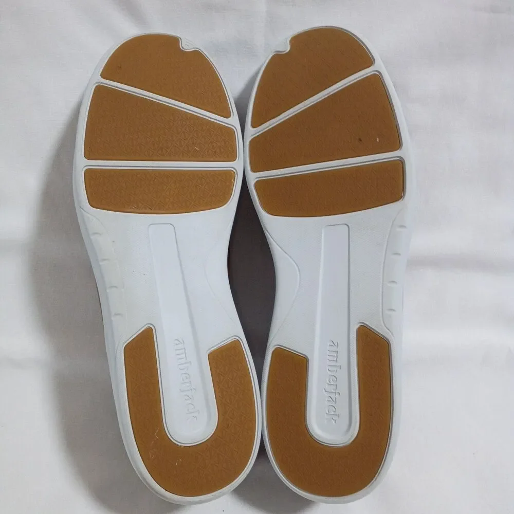 Amberjack The Low Top Mens 12 Honey Brown Leather Sneakers